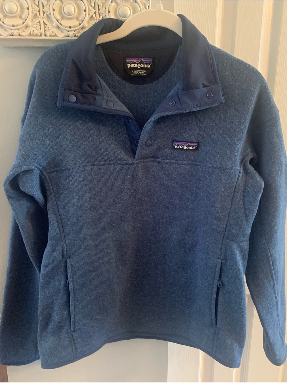 Patagonia Blue Snap-Front Fleece Pullover - Small - Picture 2 of 10